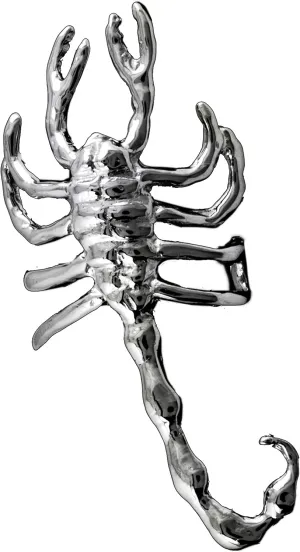 Ear Charms Scorpion Ear Cuff Non-Pierced Cartilage Right Earring Wrap in EZ Care Rhodium on Sterling Silver