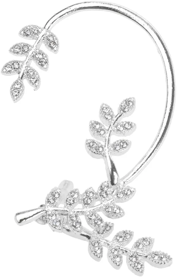 Ear Cuff Earrings for Women Piercing Leaf Shape Ear Clip Wrap Around Fake Earrings Ear Wrap Crawler for Girls Teen
