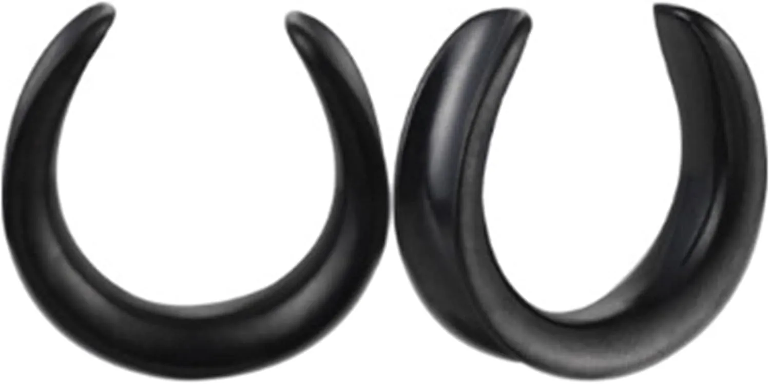 Ear Tunnels, 2PCS Ear Gauges Surgical Steel Polished U Shape Ear Gauges Piercings Jewelry