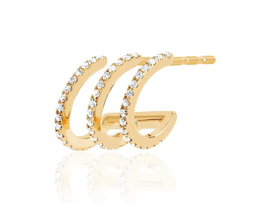 EF Collection Triple Huge Illusion Studs