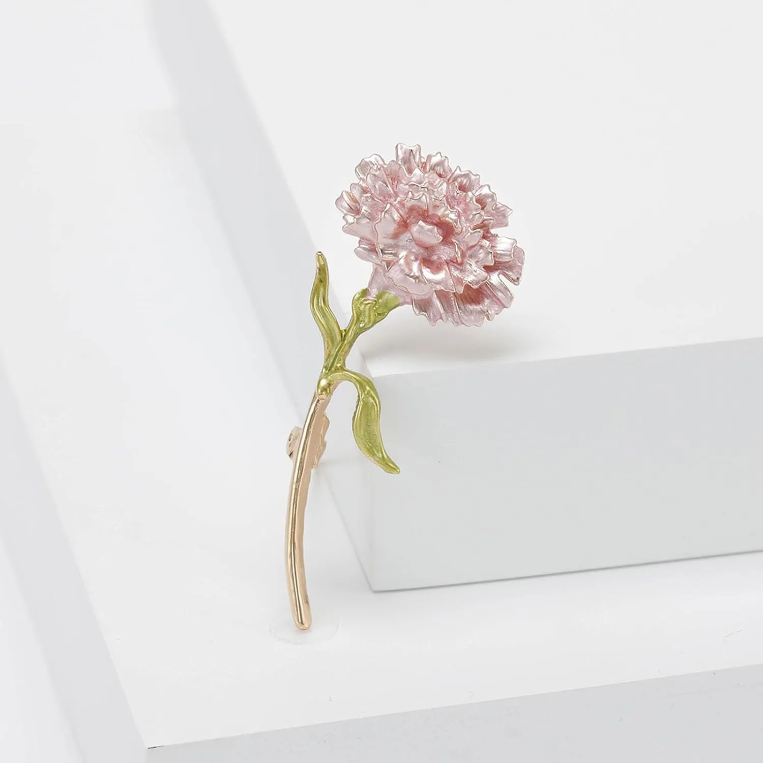 Elegant Brooch Pin Carnation Alloy Enamel Flower Dripping Oil