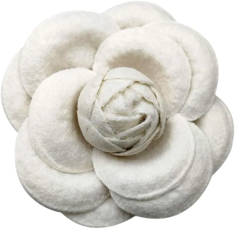 Elegant Fabric Flower Brooch Vintage Bow Floral Pin for Women
