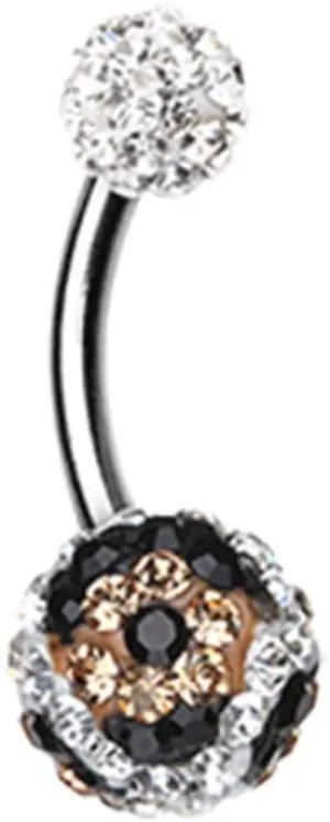 Elegant Vestige Multi-Sprinkle Dot WildKlass Belly Button Ring