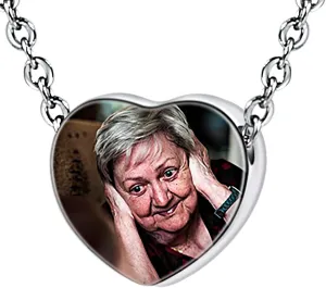 Fanery Sue Personalized Ashes Necklace for Women Men Custom Engraving Photo & Text Cremation Jewelry Urn Necklace for Ashes Memorial Keepsake for Loss Loved One(Heart&Silver)