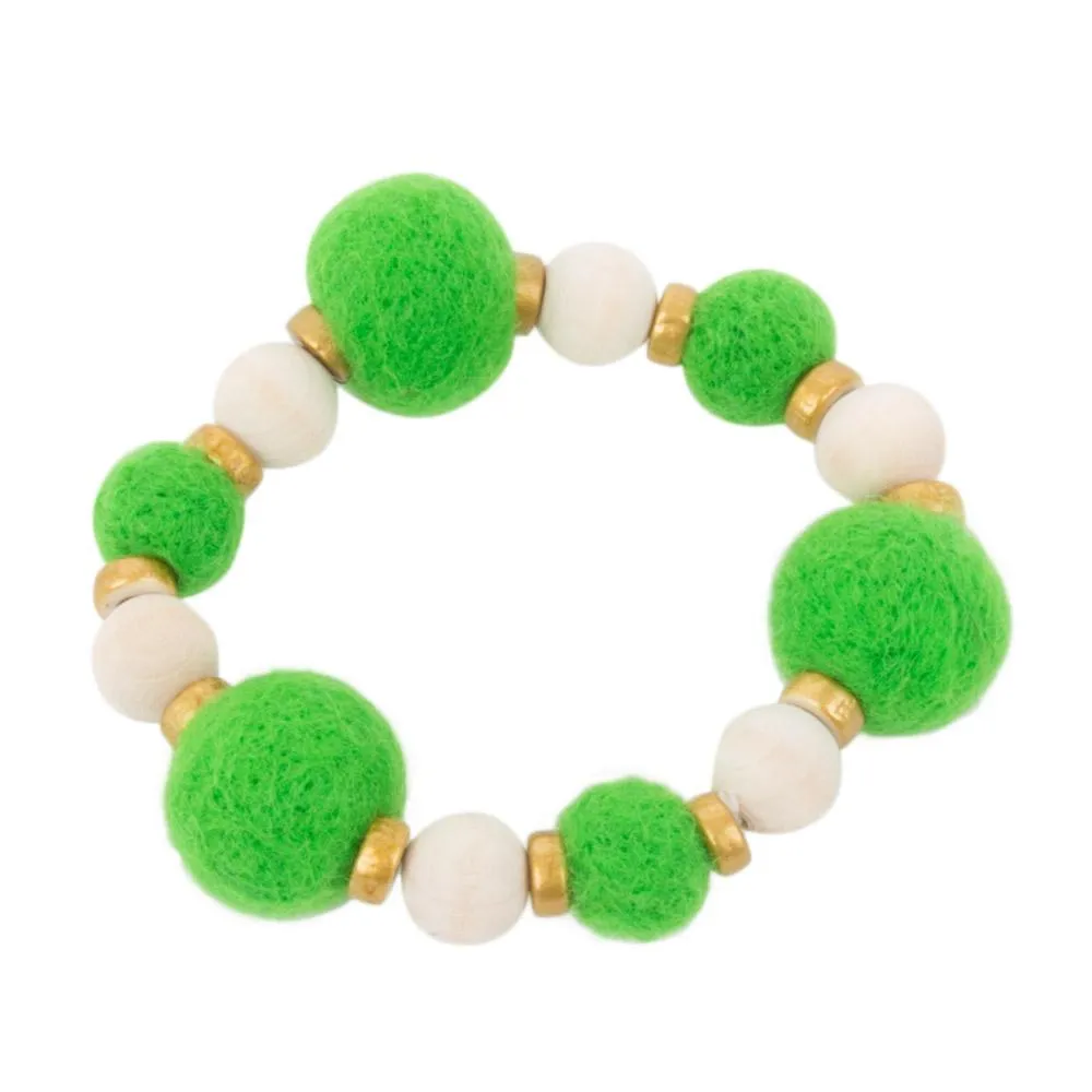 Felt Bead Bracelet