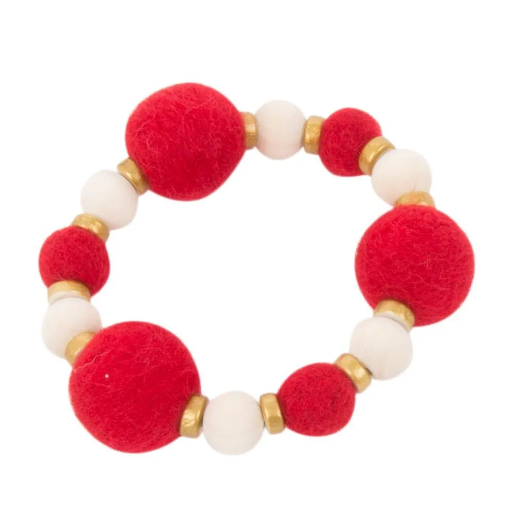 Felt Bead Bracelet