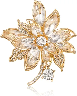 Flower-shaped Elegant Brooch Pins for Women Wedding Broach
