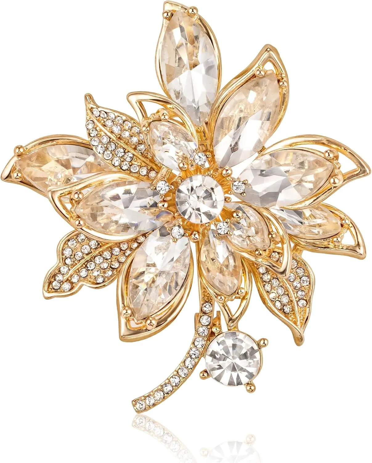 Flower-shaped Elegant Brooch Pins for Women Wedding Broach