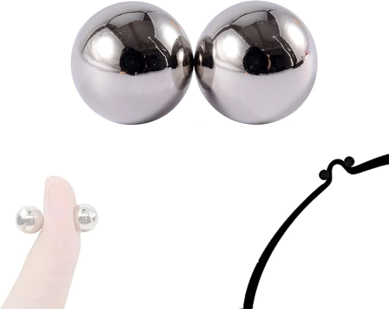 FORUBUS Magnet Balls Nose Studs, Ear Studs, Labret Lip Studs, Stainless Steel Non Piercing Body Jewelry