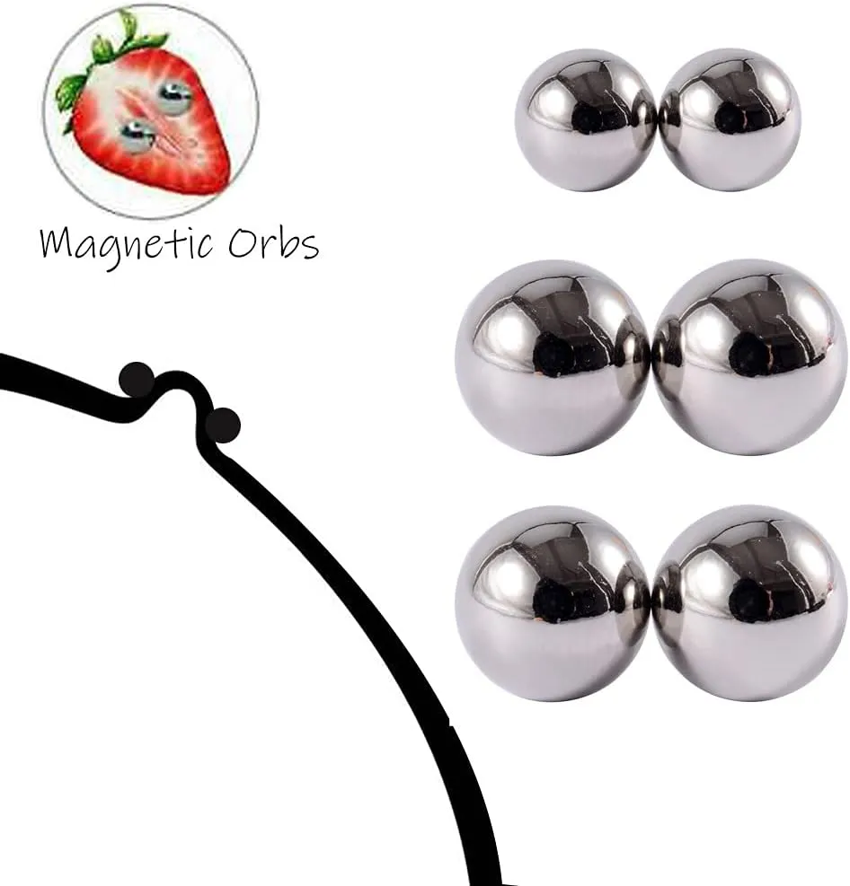 FORUBUS Magnet Balls Nose Studs, Ear Studs, Labret Lip Studs, Stainless Steel Non Piercing Body Jewelry