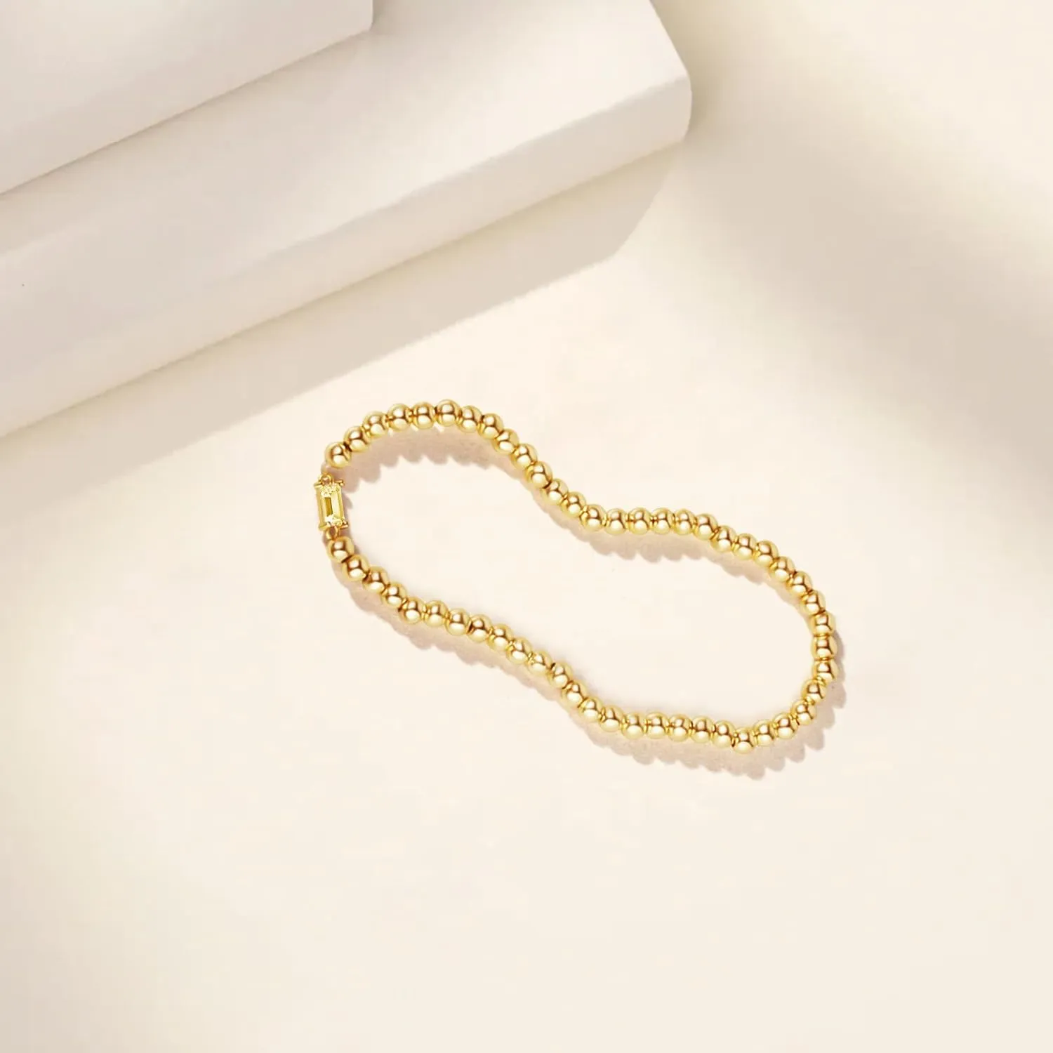 Free bird Birthstone Beaded Bracelet for Women Dainty 14K Gold Plated Stretchable Beaded Bracelet Hypoallergenic Waterproof Trendy Stackable Bracelet Birthstone Jewelry Gift for Birthday Christmas Valentine's Day