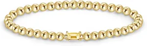 Free bird Birthstone Beaded Bracelet for Women Dainty 14K Gold Plated Stretchable Beaded Bracelet Hypoallergenic Waterproof Trendy Stackable Bracelet Birthstone Jewelry Gift for Birthday Christmas Valentine's Day