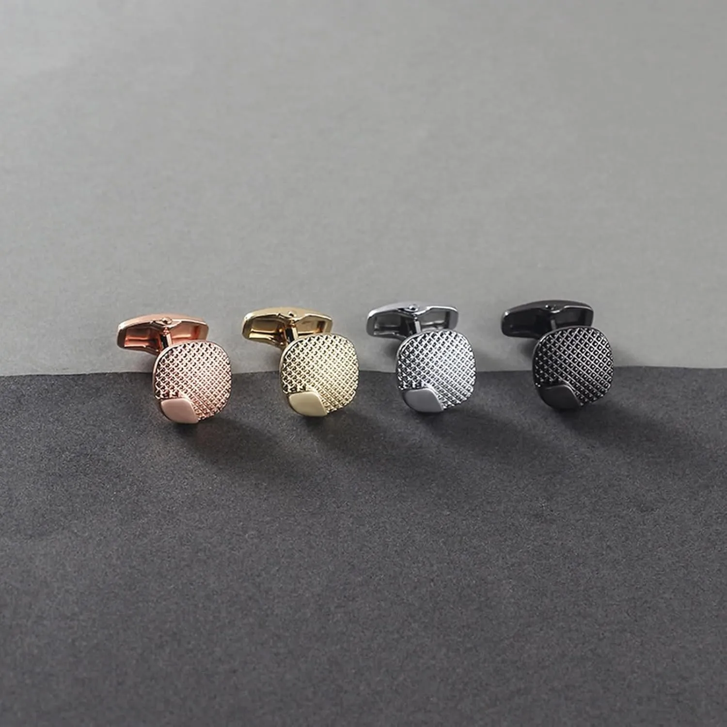 Fun Men's Cuff Links, Cufflinks Men Shirt Square Checkered Pattern Cuff Link Groom