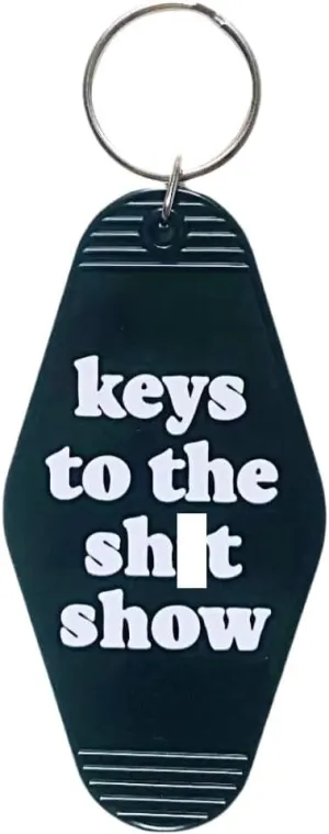 Funny Keychain, Keys to the Shtshow Keychain, Retro Motel Keychain for Work Keys, Unique Gag Gifts for Men and Women Coworker Boyfriend Girlfriend