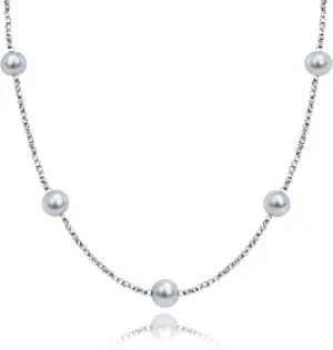 Genuin Real Freshwater Pearl Necklace,Black Peacock Pearl Choker Necklaces for Women,Hematite Gold/Silver Beaded Simple Pearl Necklace,Dainty Adjustable Pearl Jewelry Mother's Valentine Day Gifts