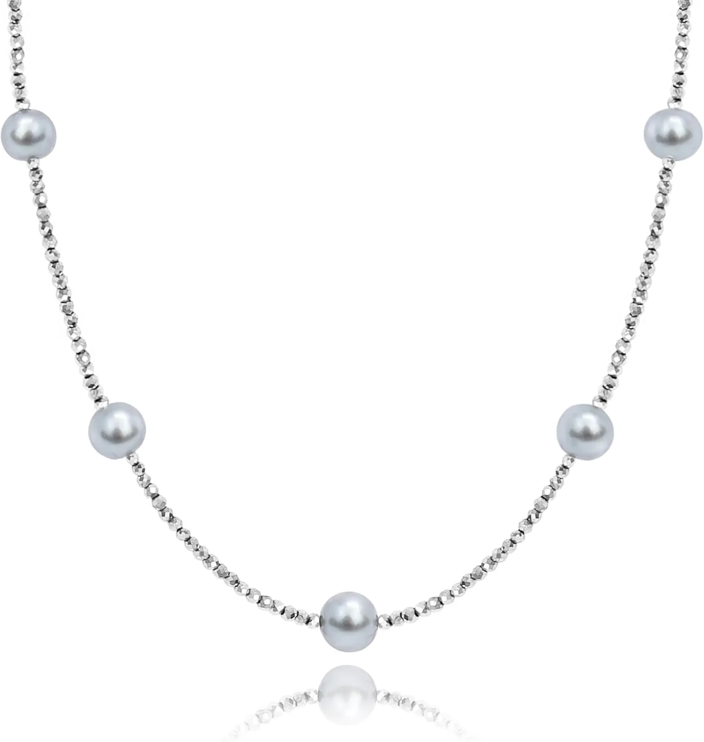 Genuin Real Freshwater Pearl Necklace,Black Peacock Pearl Choker Necklaces for Women,Hematite Gold/Silver Beaded Simple Pearl Necklace,Dainty Adjustable Pearl Jewelry Mother's Valentine Day Gifts
