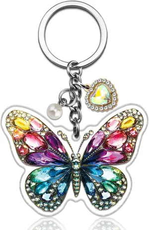 Gift For Women Arcylic Butterfly Keychain Teachers' Day Gifts For Man Girl Boy Teacher Mom Dad Sister Nurse Friends Birthday National Nurses Day Mother's Father's Days Graduation Gift