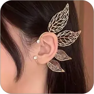 Gold Ear Cuffs for Women Non Piercing Elf Ear Cuffs Non Piercing Cuff Earrings for Women Gold Ear Leaf Earrings for Part Prom Gift's for Teen Girls