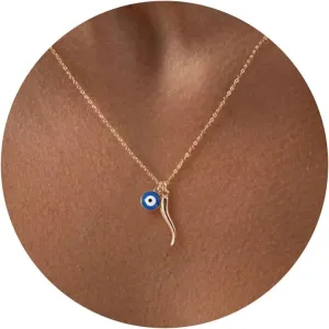 Gold Necklace for Women-14k Gold Plated Infinity Necklace Star Of David Necklace Evil Eye Cross Pendants Heart Dainty Gold Necklace For Women