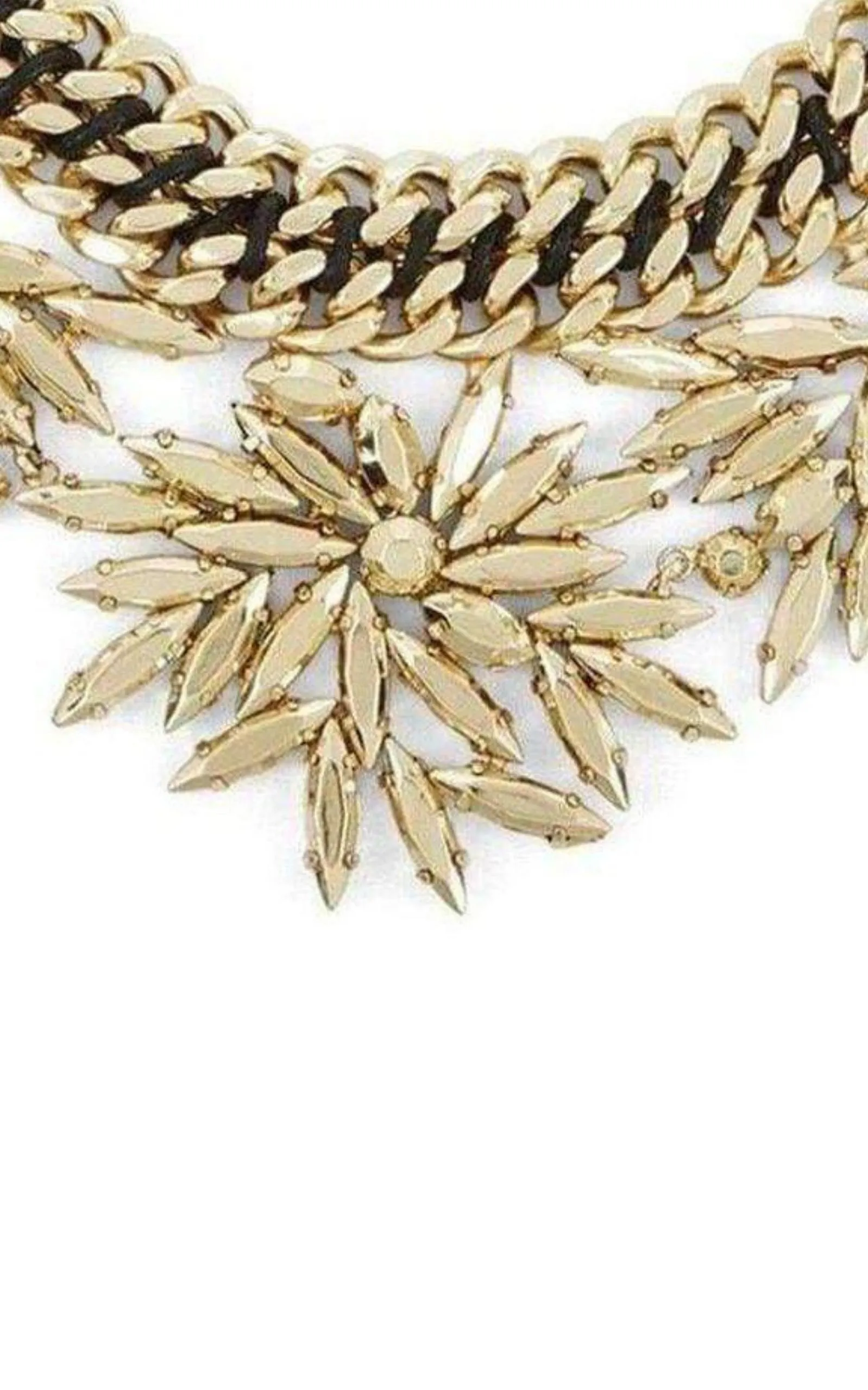 Gold Woven Leaf Necklace