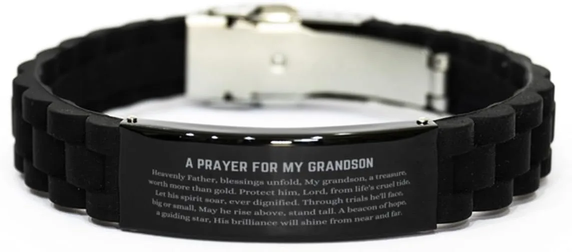 grandson bracelet Gift,A Prayer for My grandson Bracelet,Gift for grandson,grandson Birthday,Christmas Gifts,christian bracelet
