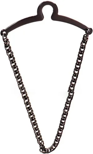 Grebest Tie Clip Non-oxidizing Tie Locking Pin Back Secure Holder Durable Black