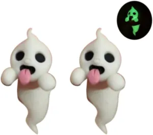 Halloween Ghost Drop Dangle Earrings 3D Spooky for Women Glow-In-The-Dark Pumpkin Pendant for Women Holiday Luminous Jewelry