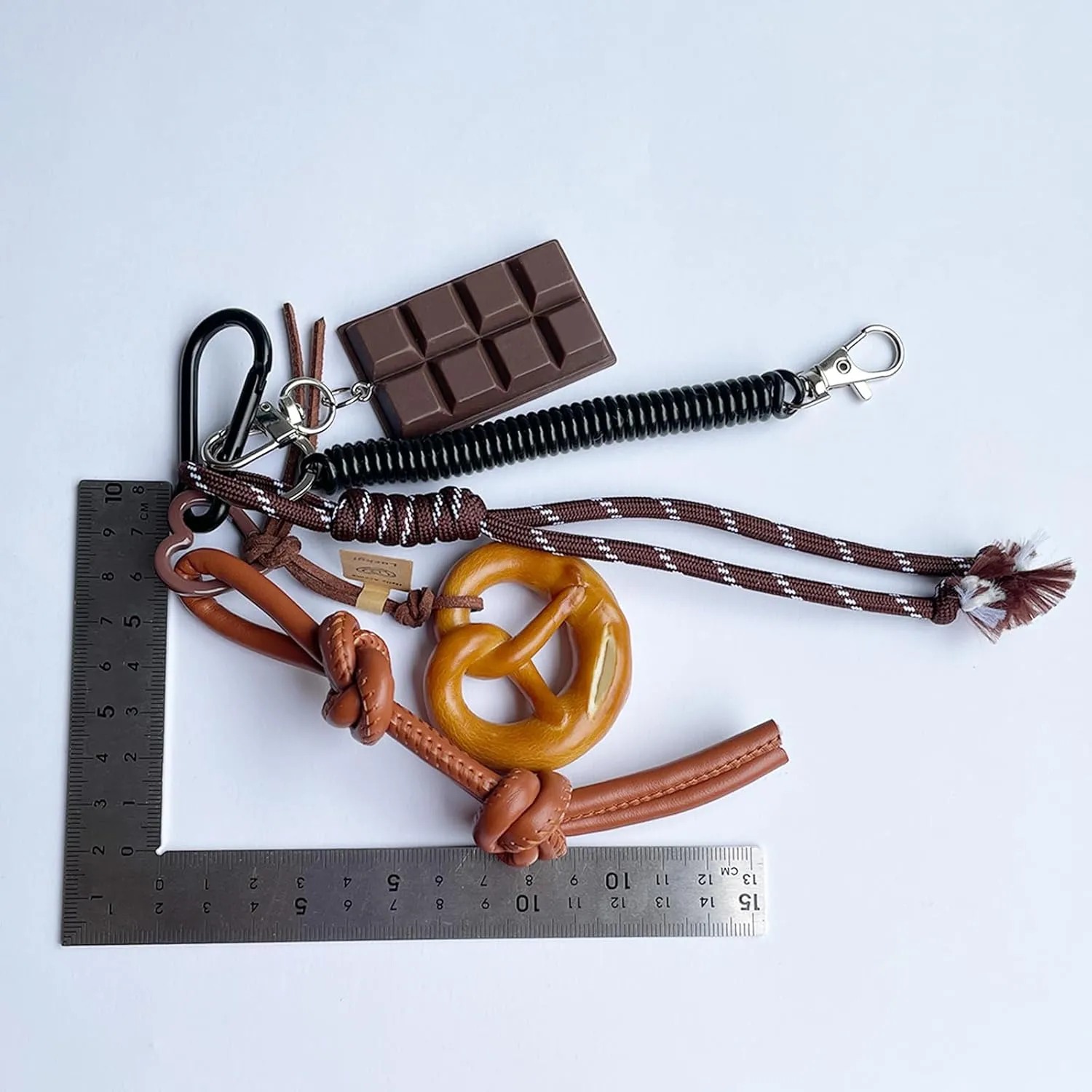 Handbag Pendant Charms, Croissant Keychain for Handbag, Purse Charm, Hanging Ornament, Backpack Charm