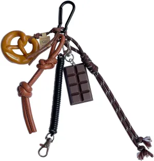 Handbag Pendant Charms, Croissant Keychain for Handbag, Purse Charm, Hanging Ornament, Backpack Charm