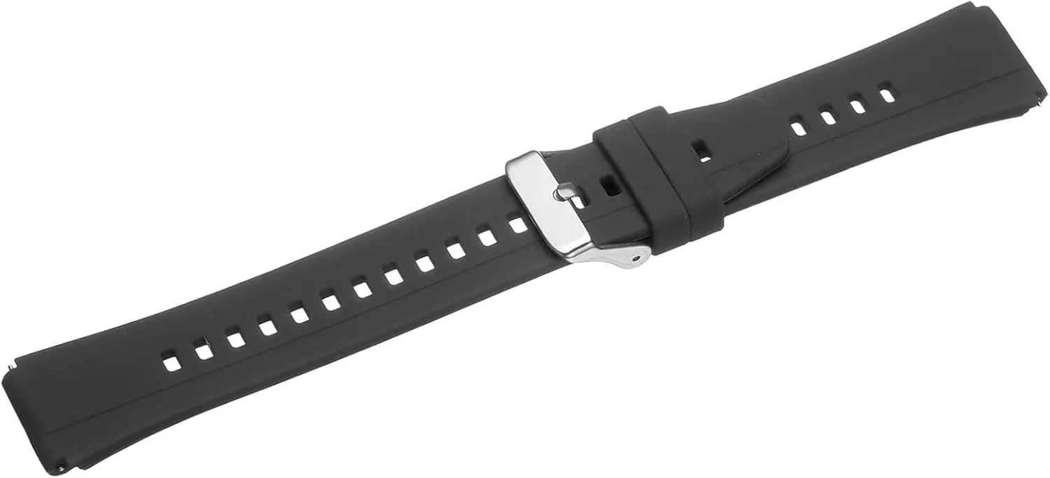 HARFINGTON Silicone Watch Band Quick Release Flexible Soft Rubber Replacement Watch Strap with Stainless Steel Black Clasp for Men Women
