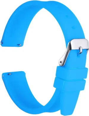 HARFINGTON Silicone Watch Band Quick Release Flexible Soft Rubber Watch Strap with Stainless Steel Clasp Replacement Wristband for Men Women