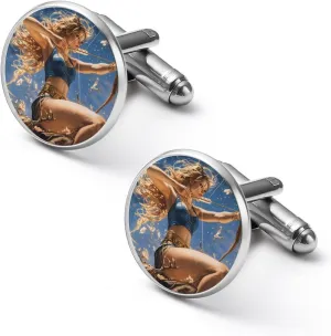 Hunting Artemis Goddess Greek Mythology Fashion Cufflinks For Men Alloy Tuxedo Shirt Cuff Links For Business Wedding Party 1.7cm
