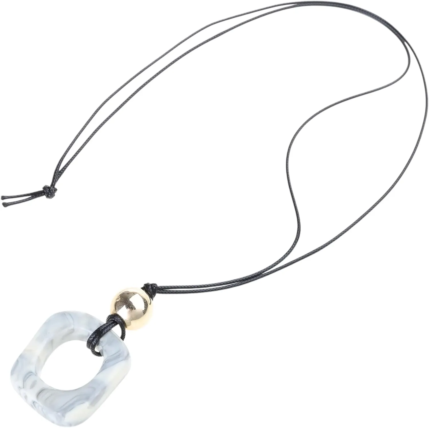 Imitation Camels Bone Pendant Necklace Elegant Hollow Pendant Jewelry Sweater Chain for Nature Lovers Present