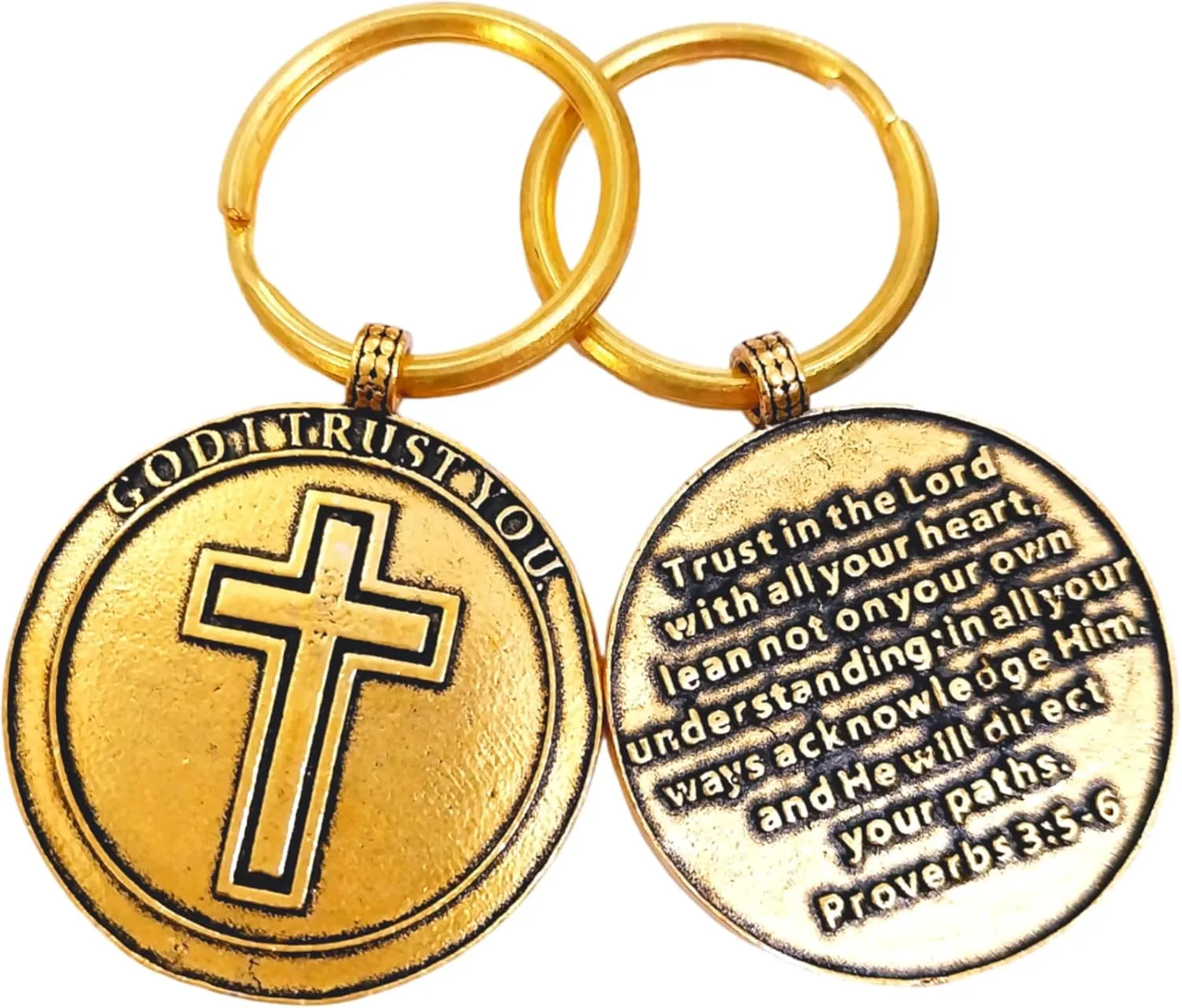 Inspirational Keychain Gifts for Men Women Boys & Girls - Keyring Lucky Charms for Graduation Baptism Birthday Christmas