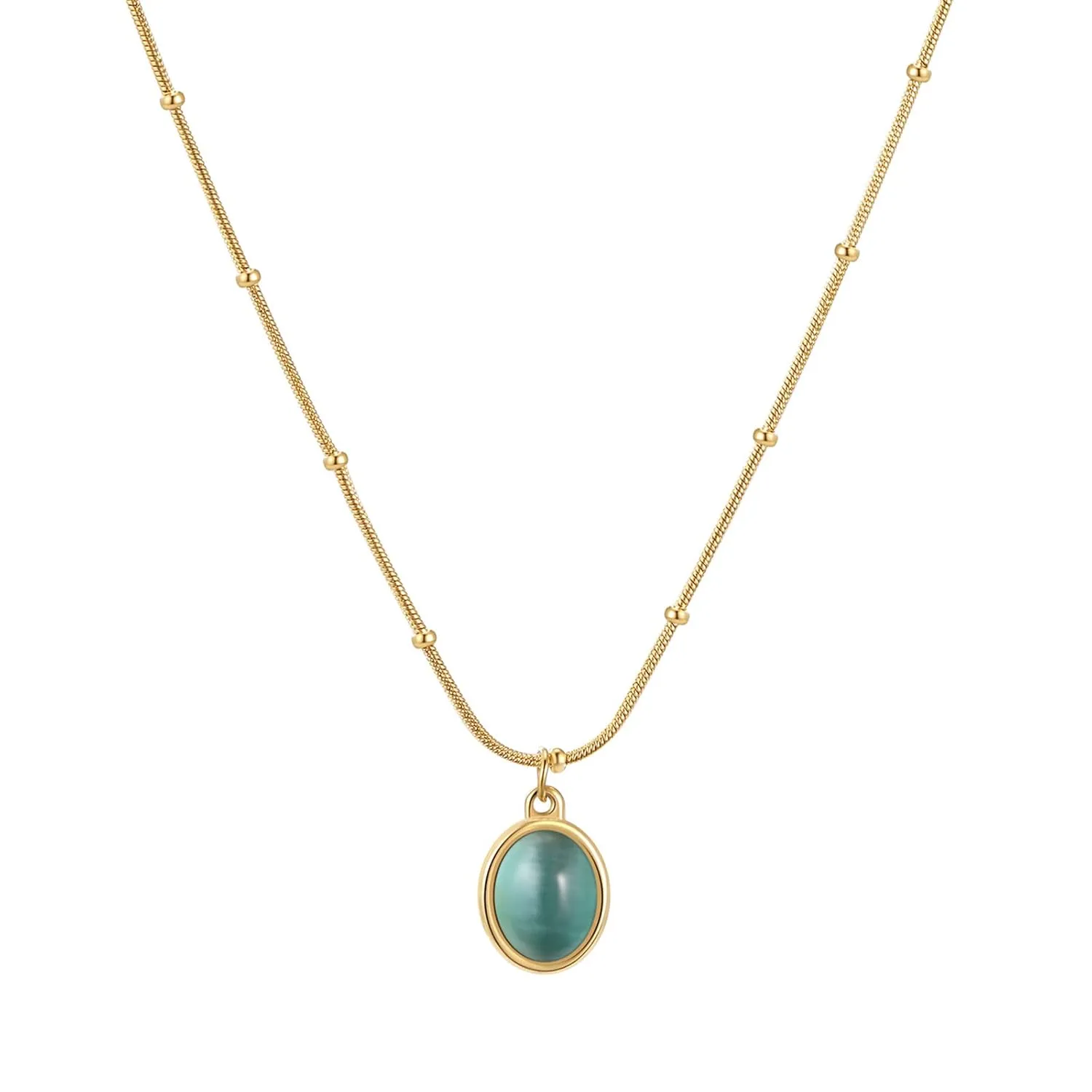 Jade Pendant Necklace for Women 18K Gold Plated Handmade Genuine Jade Necklaces for Women Girls, 18K Gold Plated, Adjustable, Good Luck Jewelry Gifts for Her