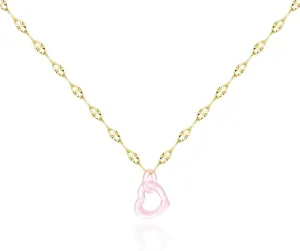 Jade Pendant Necklace Jewelry for Women Heart Pendant Necklace Simple Necklaces for Women Valentine's Day Gifts for Wife, Girlfriend, Mom or Lover
