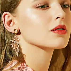 JeanBeau Large Crystal Wedding Bridal Pageant Earrings for Women Art Deco Rhinestone Long Drop Statement Marquise Cluster Dangle Chandelier Drag Queen Prom Jewelry