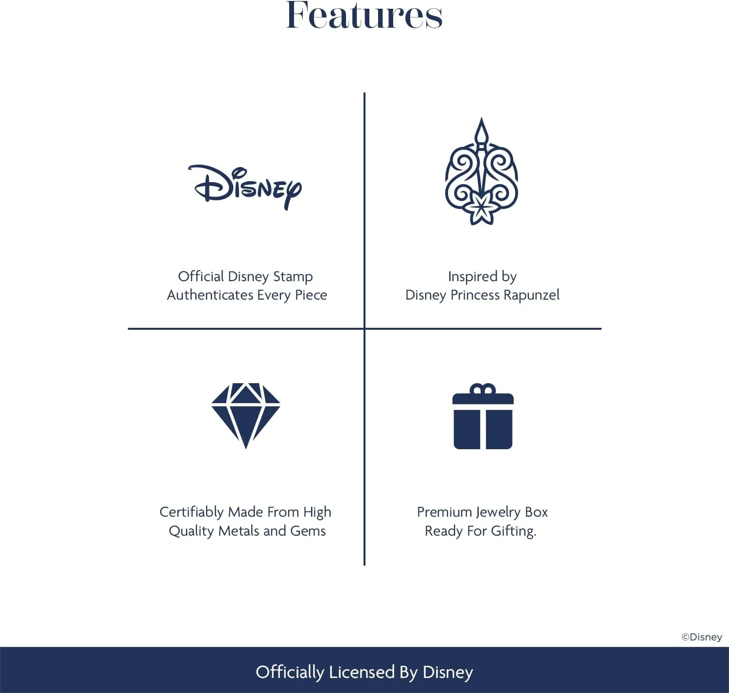 Jewelili Enchanted Disney Fine Jewelry 14K Rose Gold Over Sterling Silver 2.0 MM Round Rose-de-France and 1/10 Cttw Natural White Round Diamonds Rapunzel Ring
