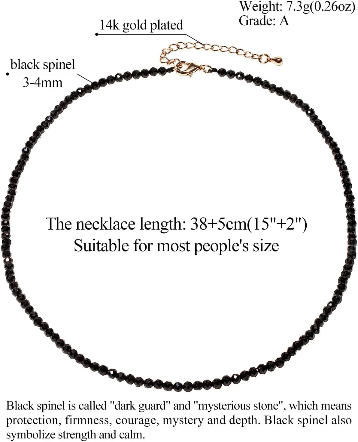 Jewever Dainty 3-4 mm Faceted Beads Necklace Simple Boho Crystals Choker Necklaces for Women and Men Trendy Jewelry Gifts