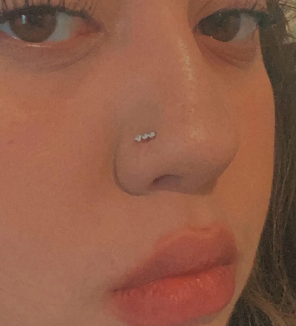 JFORYOU 20G Nose Studs Nose Rings Hoop Surgical Steel CZ Opal Nose Rings Piercings Hoop Jewelry Various Style and Color