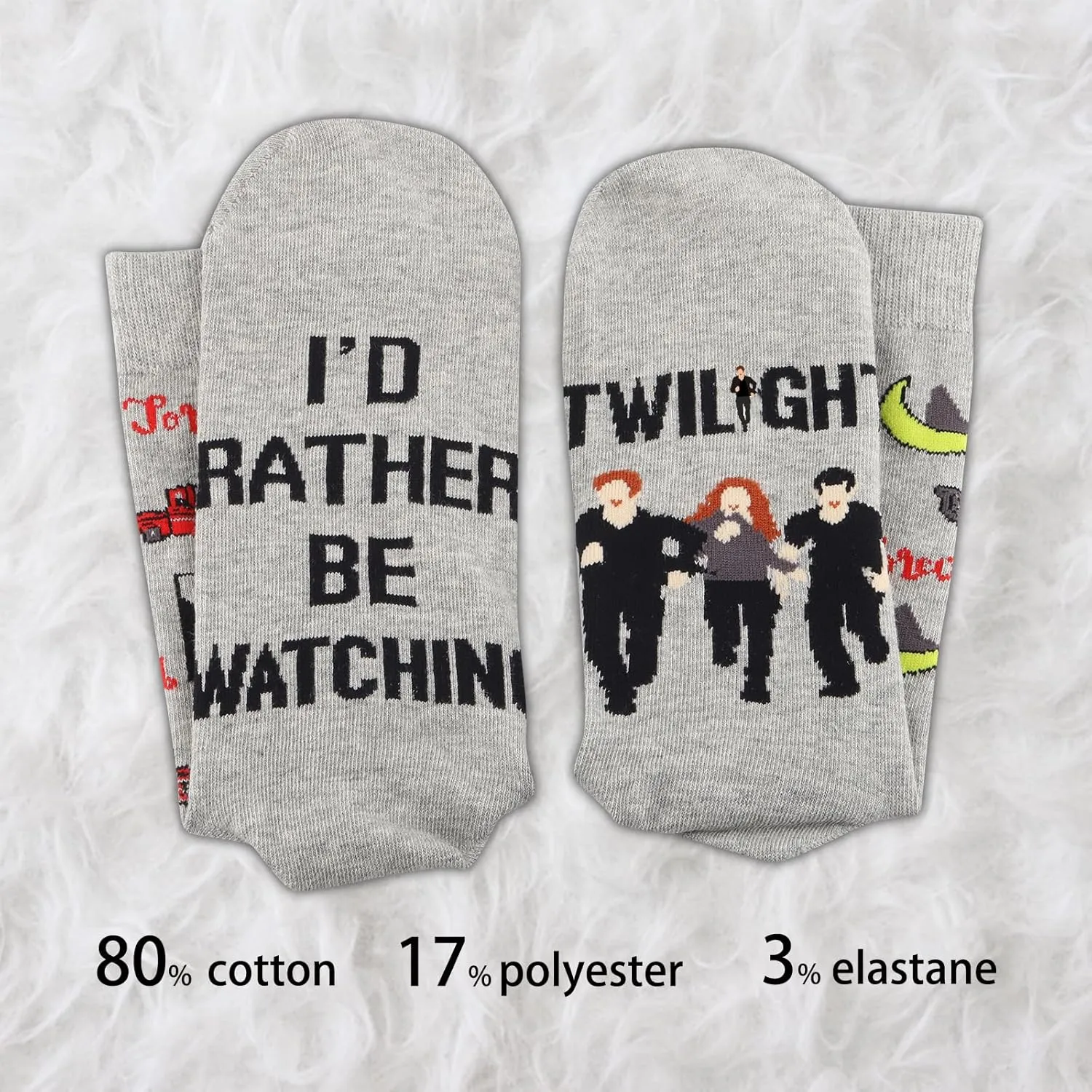 JNIAP T-light Novelty Socks For Twihard TV Show Inspired Socks Lover Gift