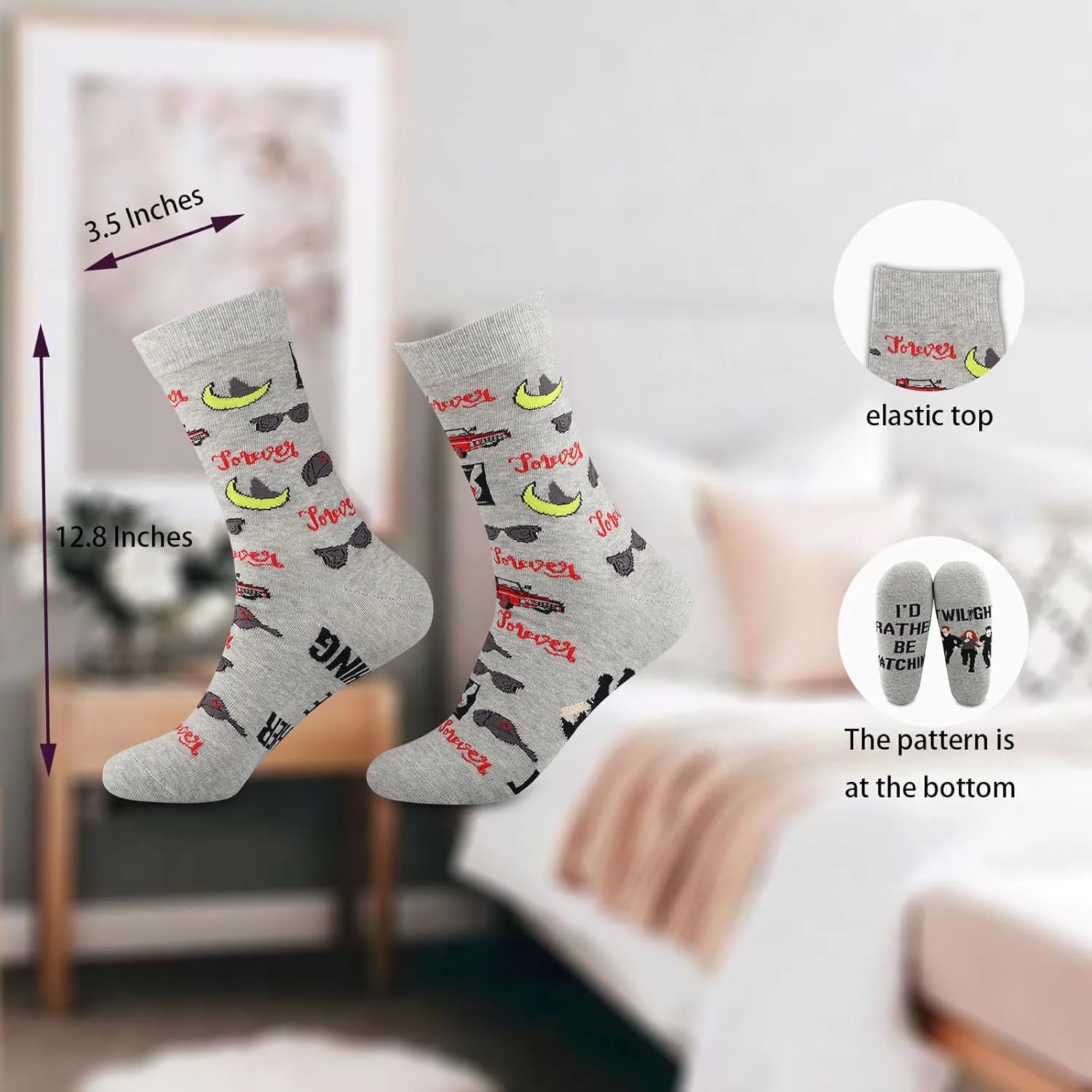 JNIAP T-light Novelty Socks For Twihard TV Show Inspired Socks Lover Gift
