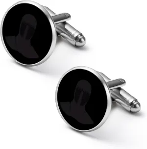 Kendo Warrior Minimalist Art Fashion Cufflinks For Men Alloy Tuxedo Shirt Cuff Links For Business Wedding Party 1.7cm