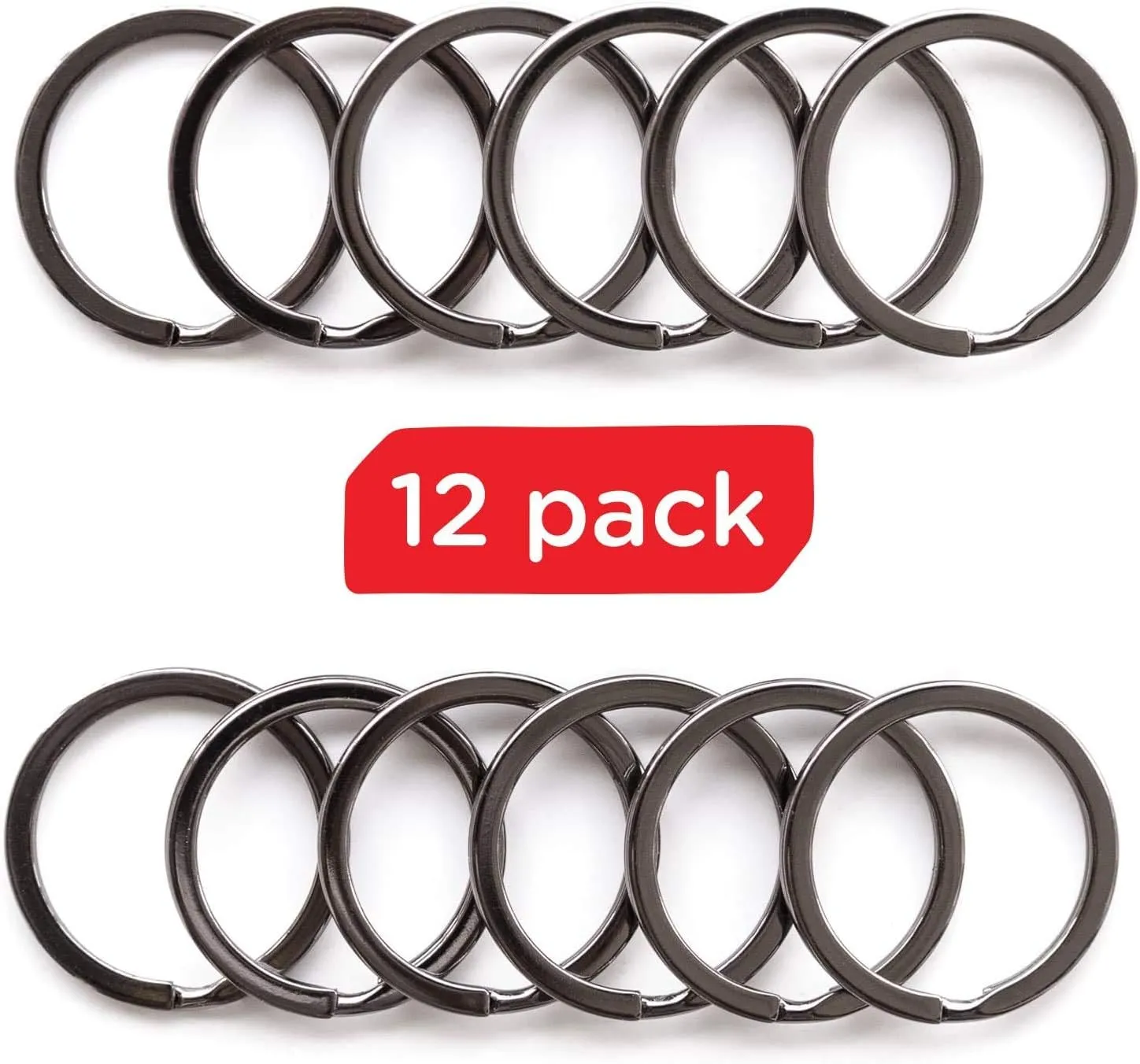 Key Rings Flat Split Keychain Bulk Heavy Duty Strong Keyring for Car Home Large Metal Dog Ring Tag Lanyards School Office DIY