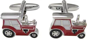 Kiola Designs Red Classic Farm Tractor Cufflinks