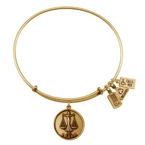 Libra Bangle in Gold by Wind & Fire