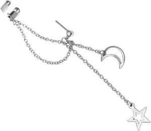 Long Tassel Chain Ear Cuff Earrings for Women Fashion Ear Wrap Jewelry Dainty Clip Design for Casual and Formal Outfits