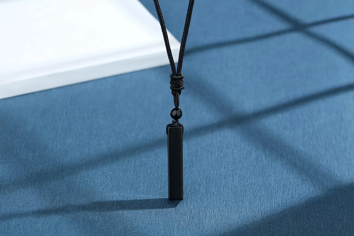 MAIBAOTA Crystal Necklace for Men Women Healing Crystal Stone Bar Pendant Necklace Adjustable Rope Necklace Natural Gemstone Necklace Jewelry