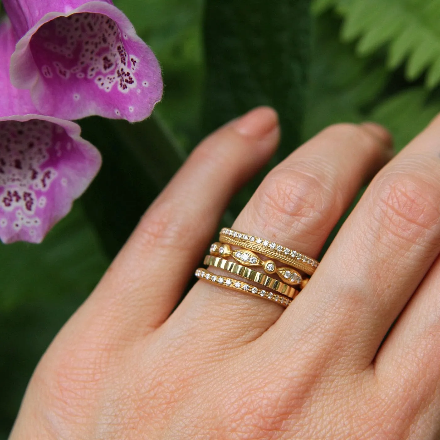 Marquise Diamond Pave Band