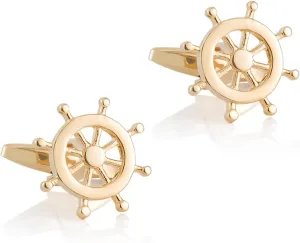 Mens Cufflinks Fun, Mens Cufflinks for Wedding Rudder Fun Men's Cuff Links for Wedding Business